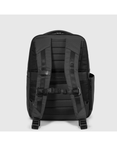 Piquadro Zaino medio pelle/tessuto PC 14'' | Blu Elegante